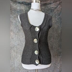 Y2K Wool Blend Cable Knit Vest